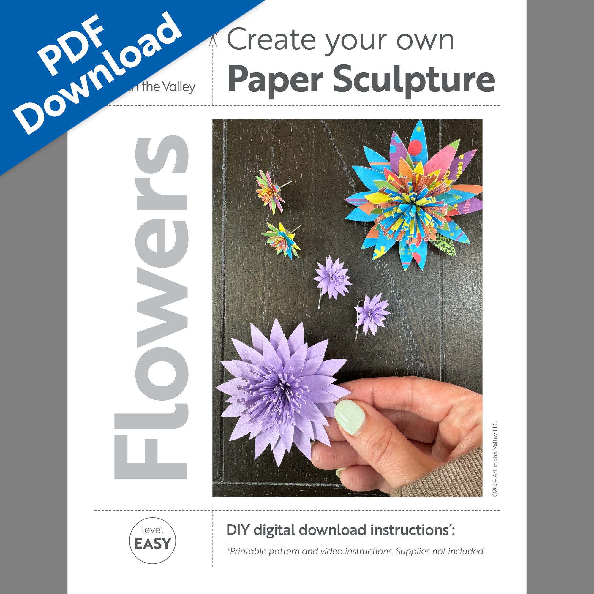 Digital Download: Create Your Own Paper Sculpture Flowers