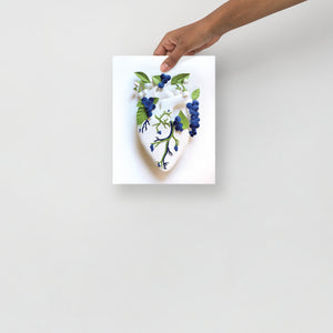 Healing Heart: Blueberries 8" x 10" print