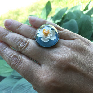 penelope hand cut paper flower terrarium ring