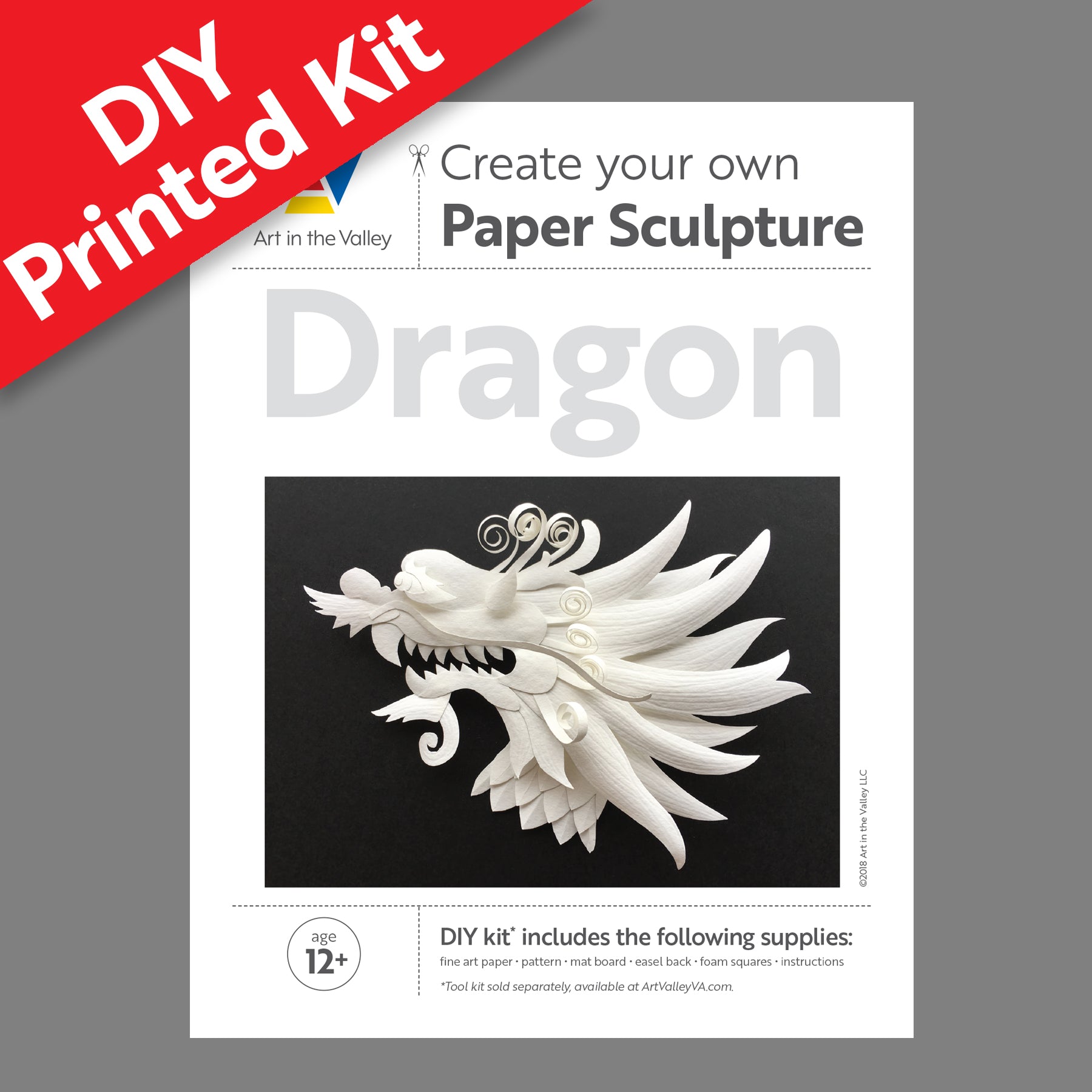 Create Your Own Paper Sculpture: Dragon Pattern - Art in the Valley LLC