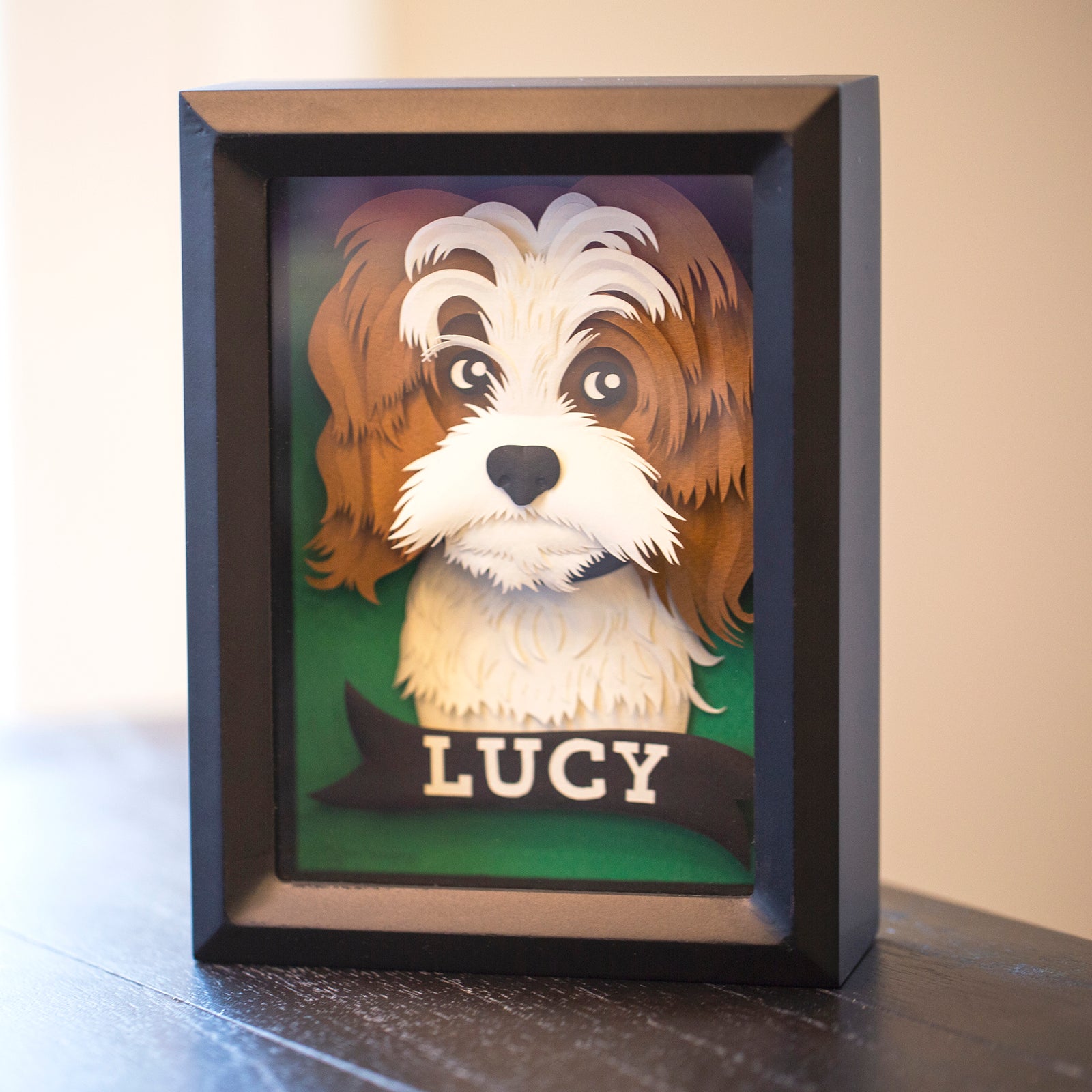 Custom Paper Sculpture Pet Portrait