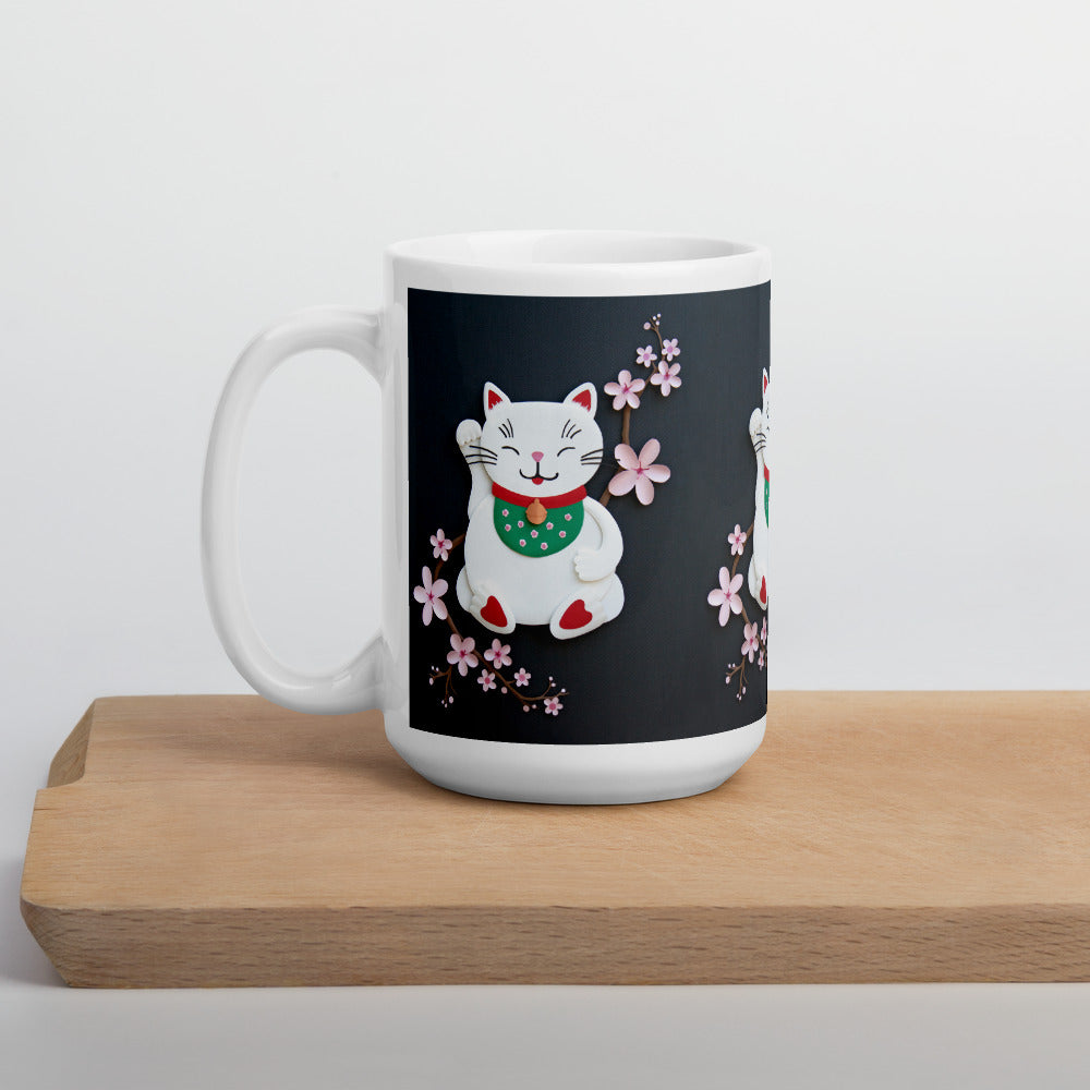 Cherry Blossoms (Lucky Cat) Mug
