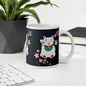 Cherry Blossoms (Lucky Cat) Mug